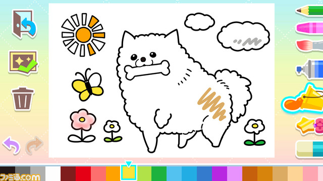 Switch『ぬりえであそぼう』シリーズが9月上旬より発売。直感的なタッチ操作で本格的なぬりえが楽しめる