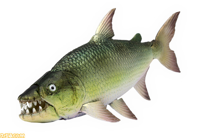ムベンガやアリゲーターガー、ウツボが立体化した怪魚ガチャが登場。口や尾びれ、体が動くほか解説入りのミニパンフ付き
