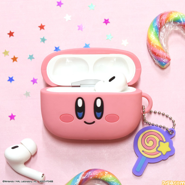 『星のカービィ』AirPods Pro（第1＆第2世代）対応のシリコンケースが11月に発売。かわいいカービィフェイスのカバーで音楽ライフを彩ろう