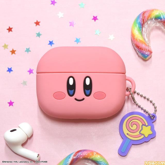 『星のカービィ』AirPods Pro（第1＆第2世代）対応のシリコンケースが11月に発売。かわいいカービィフェイスのカバーで音楽ライフを彩ろう