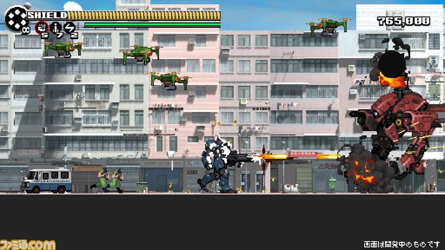 アーマード2Dロボアクション『スクランブルヴァイス』Steamストアページ公開。治安維持型武装スーツを駆り、武装テロリストに立ち向かえ