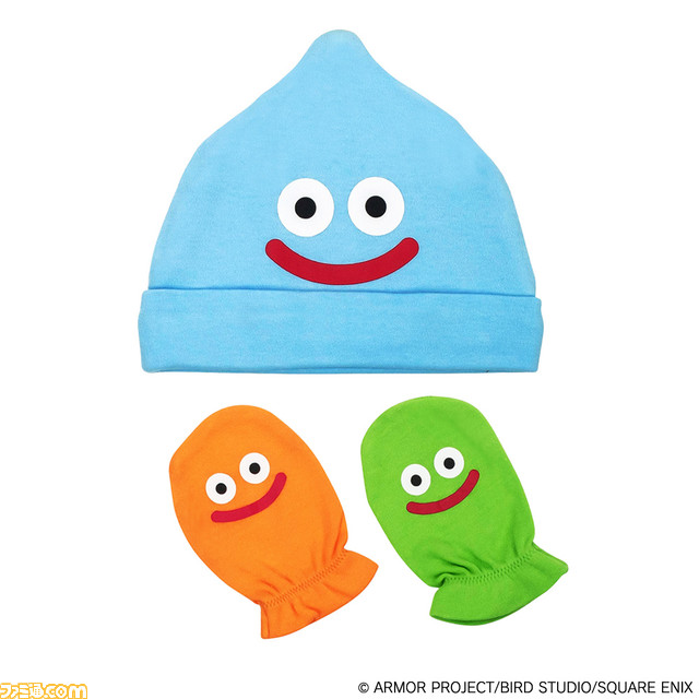 『ドラクエ』スライムタワーの色合いの帽子＆ミトンセットがかわいい。ベビー＆キッズ向け新商品が9月22日発売