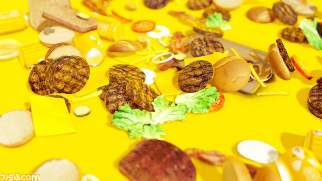 食べ物で遊ぶアートシミュ『Nour: Play With Your Food』配信開始。無数のハンバーガー、宙を舞う食材などなんでもアリ