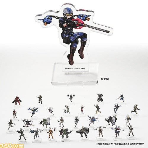 『地球防衛軍』シリーズ20周年を記念したグッズが予約開始。歴代兵科29種のアクリルスタンド、有名セリフをあしらったフェイスタオルなどが登場