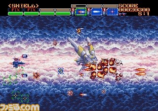 横スクロールシューティング『アーシオン』2024年発売決定。80年代後期から90年代初頭を彷彿させるデザインやゲーム性で開発。メガドライブほか最新機種での展開も予定