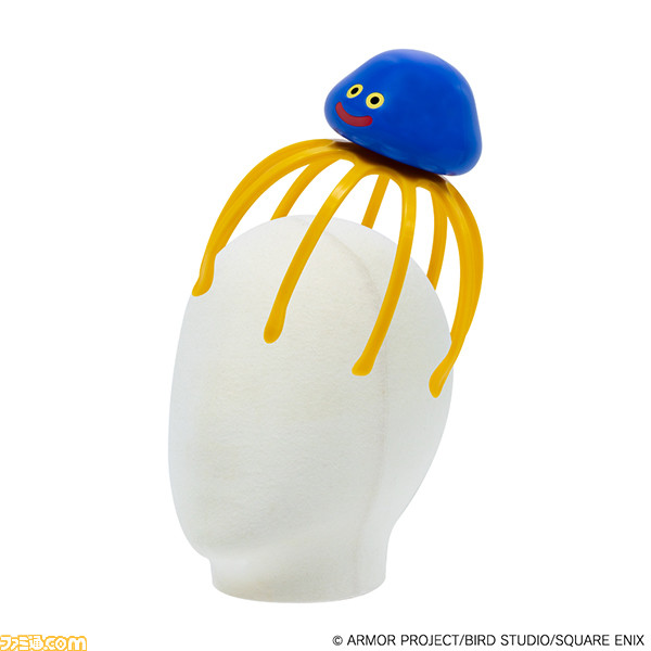 『ドラクエ』ホイミスライムとベホマスライムが、そのままヘッドマッサージャーとして登場。9本の触手で、頭がホイミ&ベホマされた気分を味わえる（？）