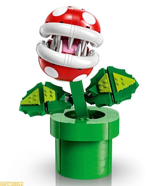 『スーパーマリオ』シリーズよりパックンフラワーのレゴフィギュアが登場。口や葉っぱを動かせる540ピースの大人向け組み立てフィギュア