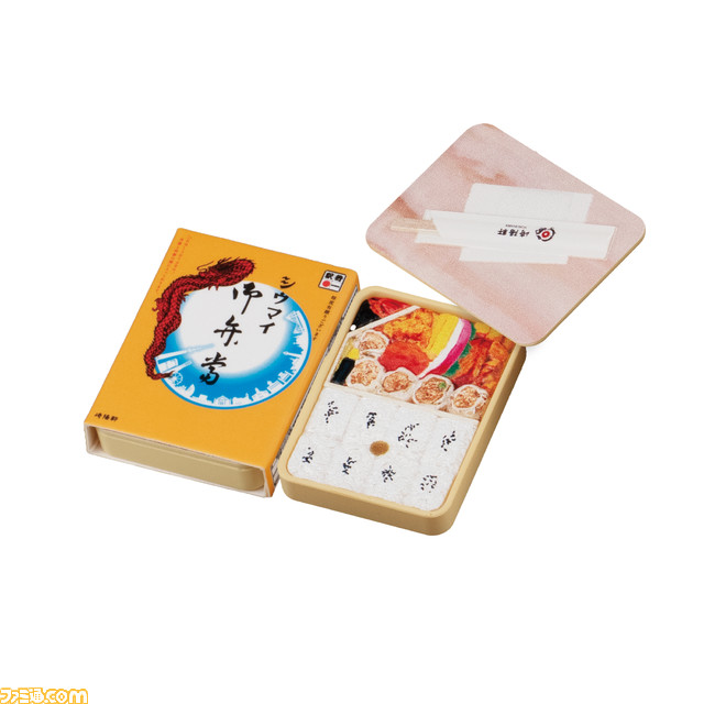 “崎陽軒”のお弁当とシウマイがミニチュアになってガシャポンに登場。蓋を開けると本物そっくりなおかずが出てくる仕様