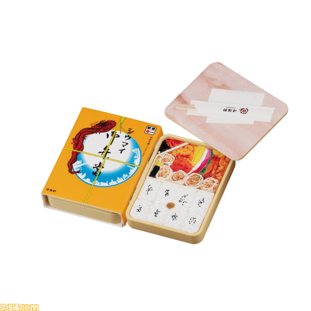 “崎陽軒”のお弁当とシウマイがミニチュアになってガシャポンに登場。蓋を開けると本物そっくりなおかずが出てくる仕様