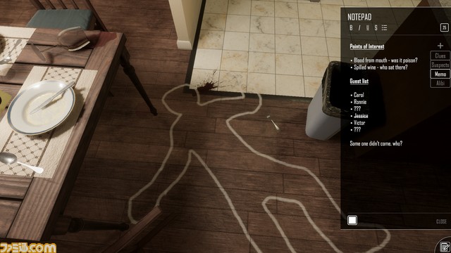 推理調査ゲーム『Scene Investigators』10月24日に発売決定。現場の観察、物証の分析などをこなして事件解決を目指す