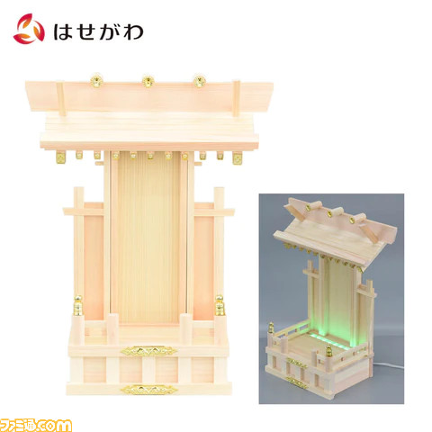 お仏壇のはせがわが推しを飾れる『推し壇』を発売。本物の神棚と同じ素材や技法で製作され、20色と21種類の光り方を組み合わせてライトアップもできる本格仕様