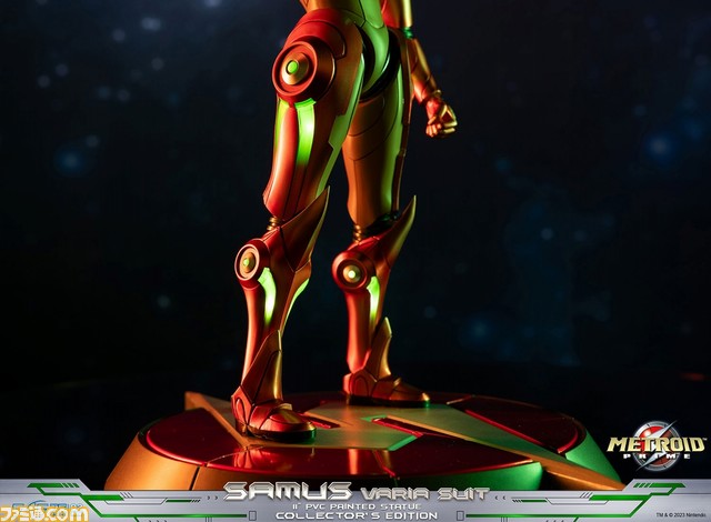 『メトロイドプライム』サムス(バリアスーツ装着)がフィギュア化。コレクターズエディション版はヘルメットやアームキャノンなどが光る