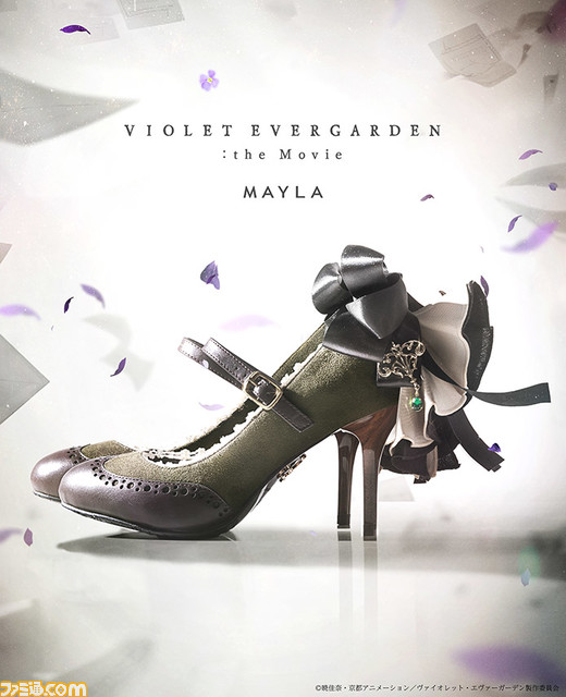 『ヴァイオレット・エヴァーガーデン』パンプス新色“キントハイト”は落ち着いたグリーンと華やかなリボンがエレガント。10月30日18時より受注開始