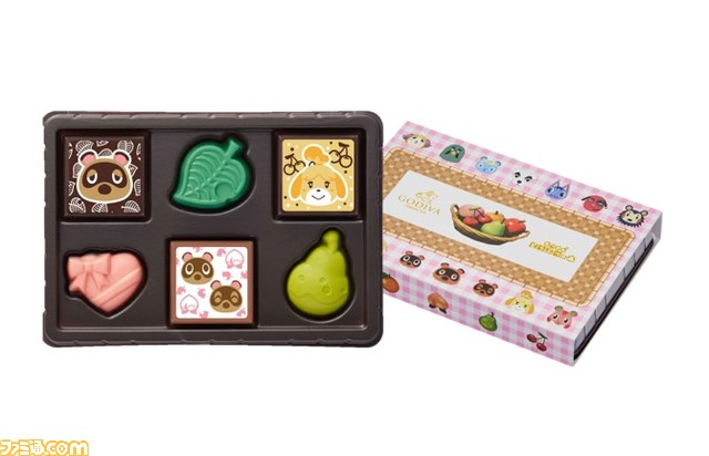 『あつ森』×ゴディバのコラボ商品が販売決定。たぬきちやしずえたちの特別なパッケージで展開。葉っぱのマークやナシをかたどったホワイトチョコも登場