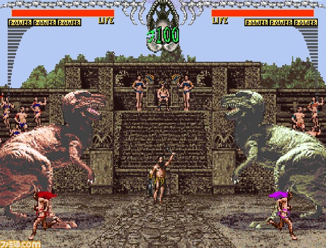 【アケアカ】『ダイノレックス』Switch/PS4向けに11月16日より配信。アマゾネスの女王を得るにふさわしい王を目指して戦う恐竜格ゲー