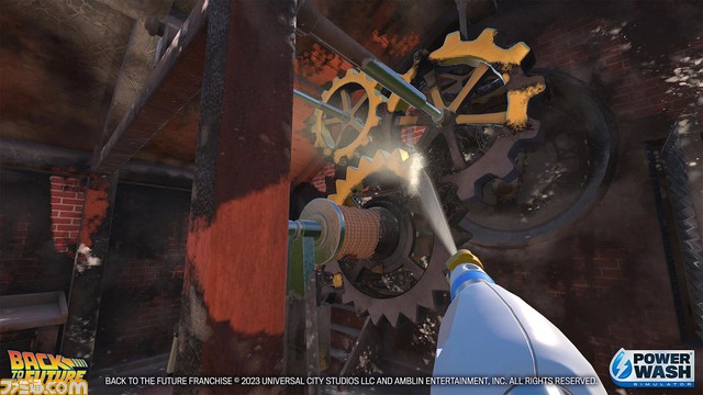 『パワーウォッシュ シミュレーター』DLC“バック・トゥ・ザ・フューチャー特別依頼”が本日(11/17)配信。“デロリアン”についたヘビーな汚れを洗い流そう