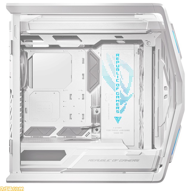 X字のフレームがカッコいいASUS ROG フルタワーサイズPCケースの白色モデルが登場。E-ATXマザーボードや460ミリのビデオカードに対応