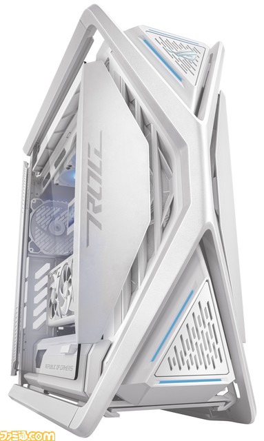 X字のフレームがカッコいいASUS ROG フルタワーサイズPCケースの白色モデルが登場。E-ATXマザーボードや460ミリのビデオカードに対応