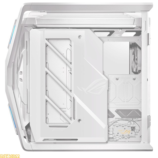 X字のフレームがカッコいいASUS ROG フルタワーサイズPCケースの白色モデルが登場。E-ATXマザーボードや460ミリのビデオカードに対応