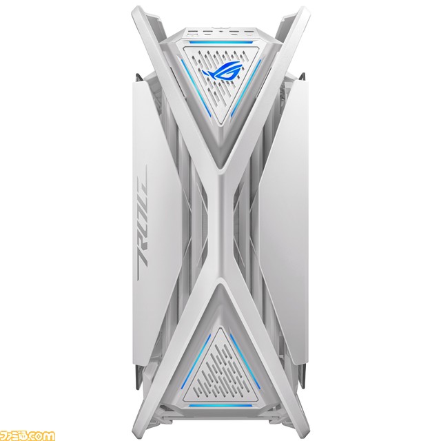X字のフレームがカッコいいASUS ROG フルタワーサイズPCケースの白色モデルが登場。E-ATXマザーボードや460ミリのビデオカードに対応