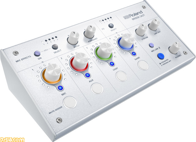 大手オーディオメーカー“ローランド”がゲーミング・オーディオミキサー“BRIDGE CAST”の新色・アイスホワイトを12月2日より発売