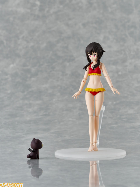『このすば』めぐみんのプラモデルが登場。付属パーツを合わせると爆裂魔法発動シーンを再現可能。DX版にはオリジナルデザインの水着ボディも同梱