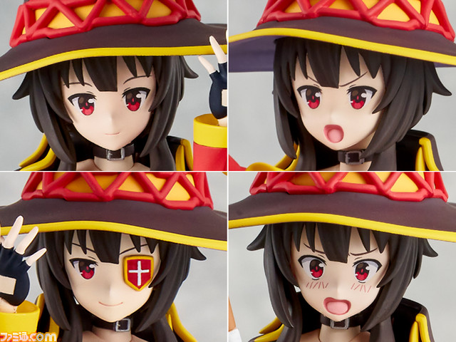 『このすば』めぐみんのプラモデルが登場。付属パーツを合わせると爆裂魔法発動シーンを再現可能。DX版にはオリジナルデザインの水着ボディも同梱