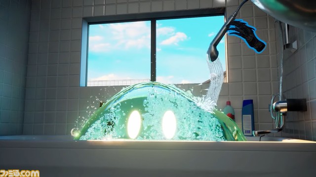 日本の街をぬるっと練り歩くスライムの映像が話題に。シャワーの水を浴びてたぷたぷになったり、炭酸ジュースを飲んでしゅわしゅわになるシーンも