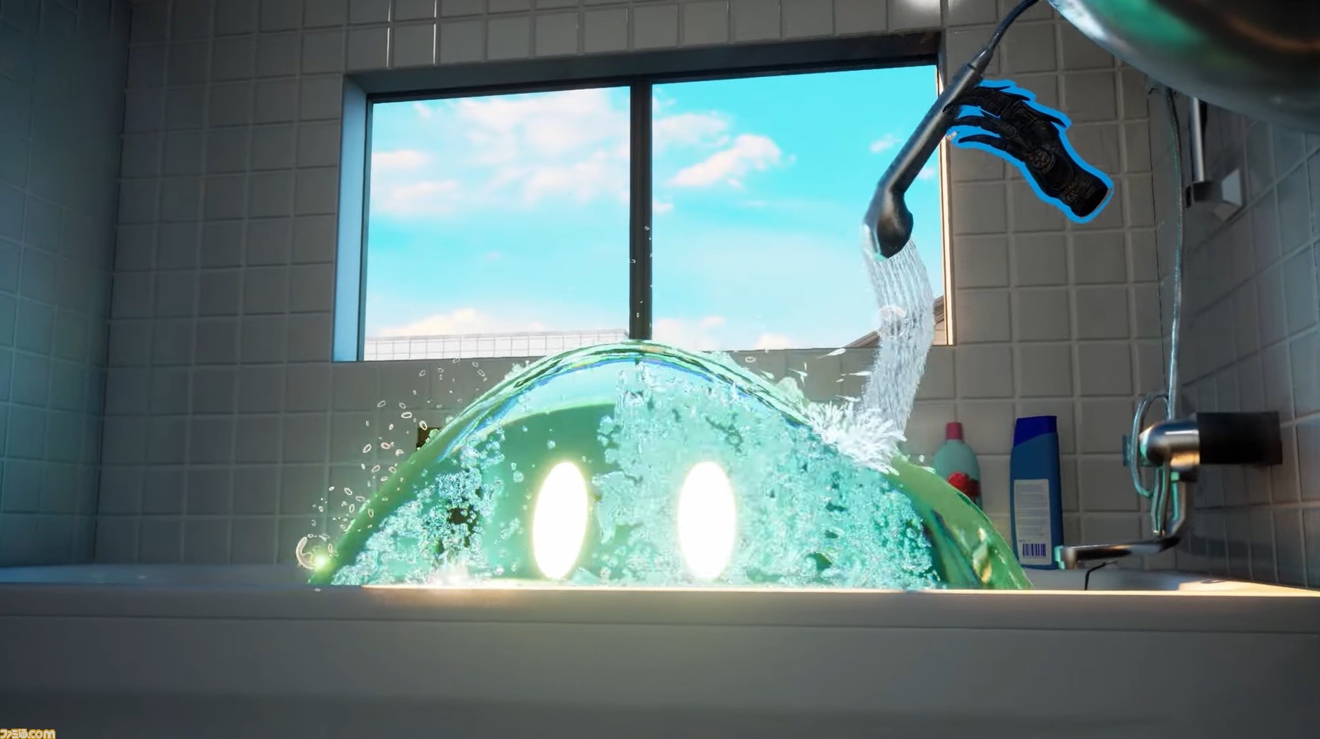 極上のぬるぬる感】スライムが日本の街を練り歩く個人制作ゲームの映像