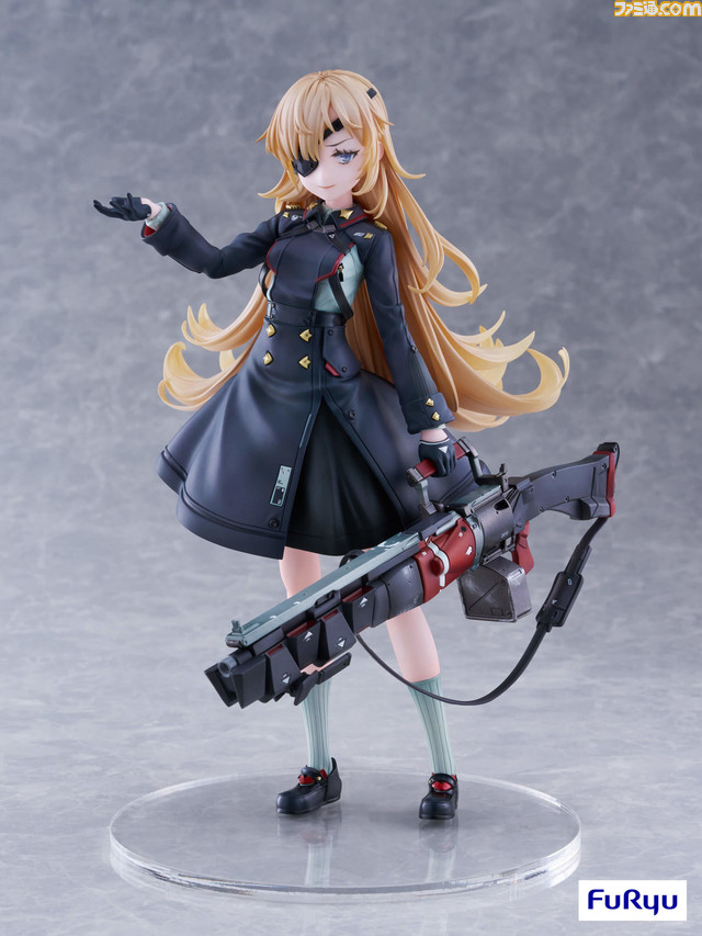 『NIKKE』ギロチンの1/7スケールフィギュアが予約開始。不敵な笑みの表情、衣装や眼帯などに描かれたロゴを丁寧に再現