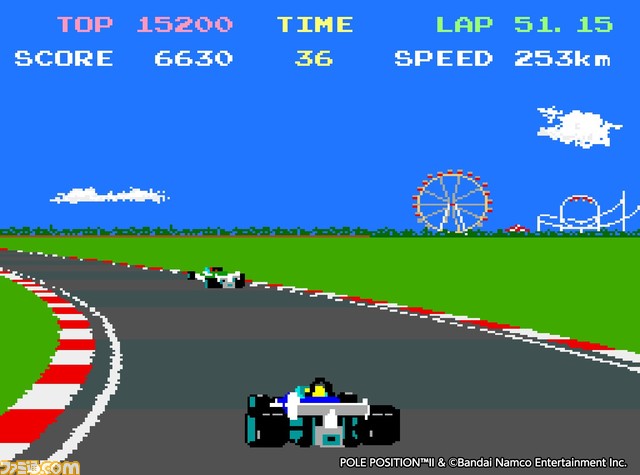 【アケアカ】レースゲーム『ポールポジションII』がSwitch/PS4で12月7日配信。4つのコースを疾走し、好タイムを叩き出せ