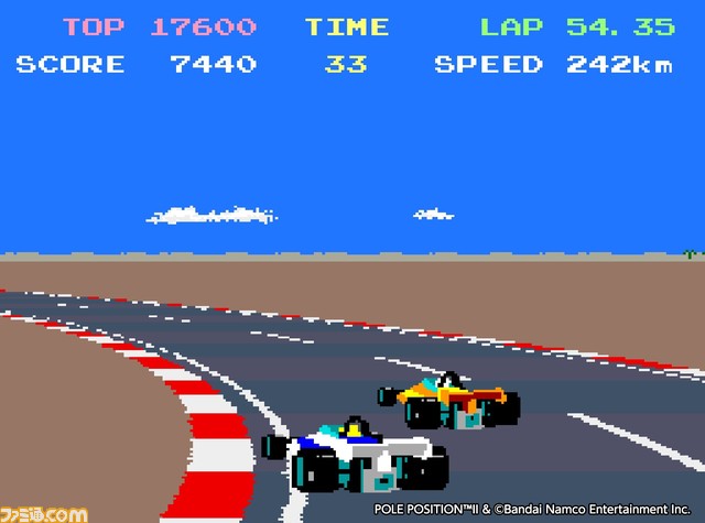 【アケアカ】レースゲーム『ポールポジションII』がSwitch/PS4で12月7日配信。4つのコースを疾走し、好タイムを叩き出せ