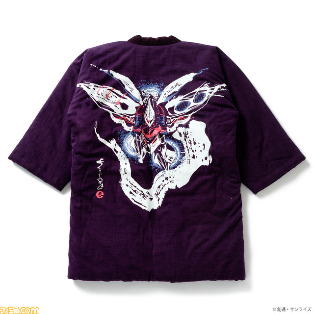 『Zガンダム』宮田織物とのコラボ半纏が12月16日より発売。背中には筆絵で描かれたZガンダム、キュベレイ、百式がデザイン