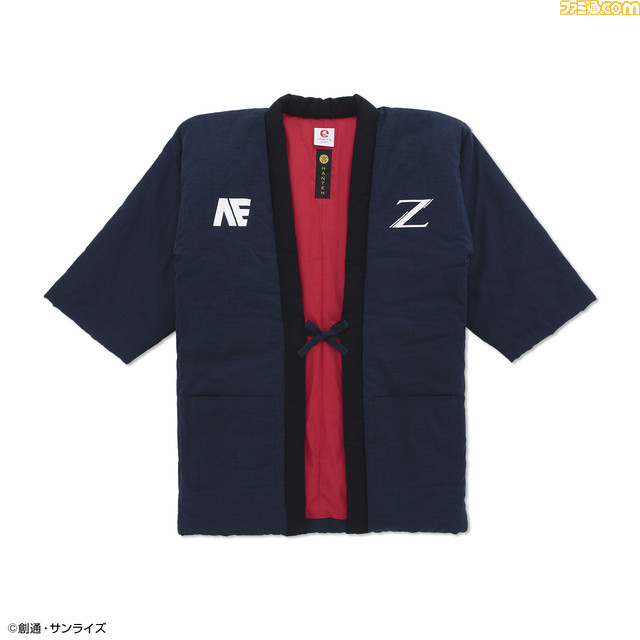 『Zガンダム』宮田織物とのコラボ半纏が12月16日より発売。背中には筆絵で描かれたZガンダム、キュベレイ、百式がデザイン