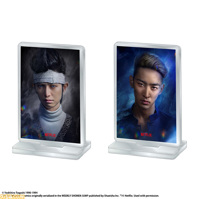 【Netflix】実写ドラマ『幽遊白書』アクスタがガシャポンに登場。幽助、蔵馬、飛影らキャストのビジュアルや劇中シーンをデザイン