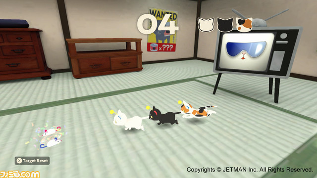 『ネコミン』Switchで発売。Joy-Conネコジャラシでネコを巣穴へ導くパズルゲーム。クラファン参加者のネコが出演