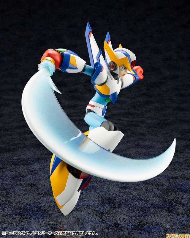 『ロックマンX』ファルコンアーマーの1/12スケールプラモデルが初登場。サーベル（別売り）を持たせると『X6』のギミックも再現できる