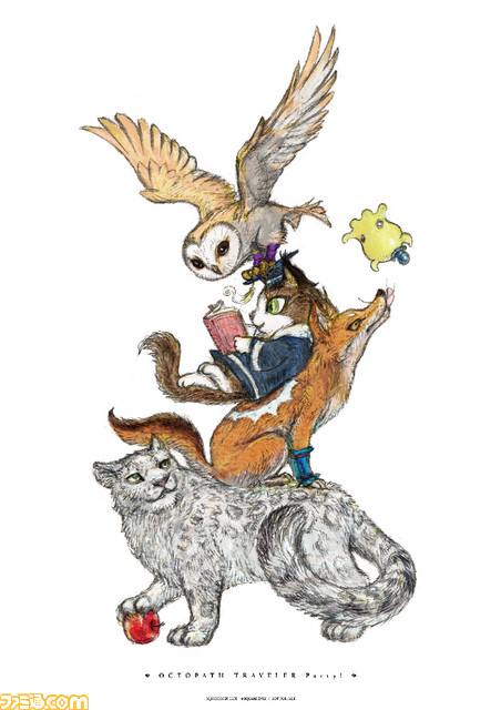 『オクトパストラベラー』呪王のパフェや逢魔のアラビアータが登場。スクエニカフェで2024年1月13日よりコラボフードを展開