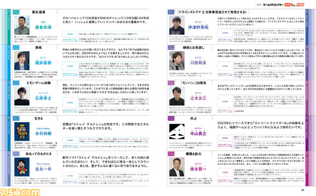 総勢163名が参加した“ゲームクリエイター2024年の抱負”特集をお届け! 2024年のゲーム業界はもちろん、注目エンタメを先取りしたい人も必読です【先出し週刊ファミ通】