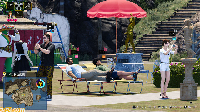 『龍が如く8』桐生、真島、冴島たちがスジモンとなって登場。水着衣装、ドンドコ島の宿泊客セットなどDLC情報が公開