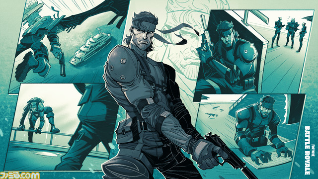 『フォートナイト』スネークが参戦。バトルパス報酬でコスチュームを入手可能。マップ上にはステルス迷彩やダンボール箱も登場