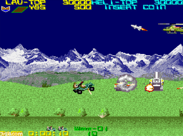 【アケアカ】『シルクワーム』Switch/PS4で2月1日配信。ヘリとジープ、2つの機体を駆使して攻略するシューティングゲーム