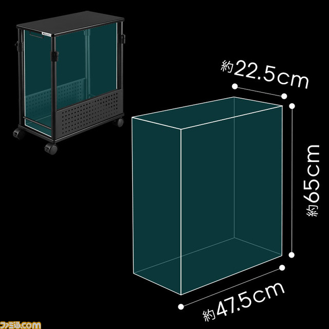 ミドルタワーPC対応の昇降式L字デスクが発売。PCをワゴンに格納したままメンテナンスできるオープンフレーム形状