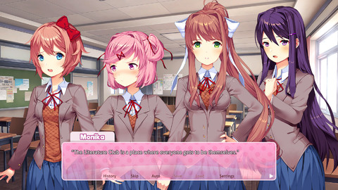 【無料】『ドキドキ文芸部プラス!』(DDLC)Epic Gamesストアにて2/9から配布。本日(2/2)からは3D脱出ゲーム『Doors: Paradox』が登場