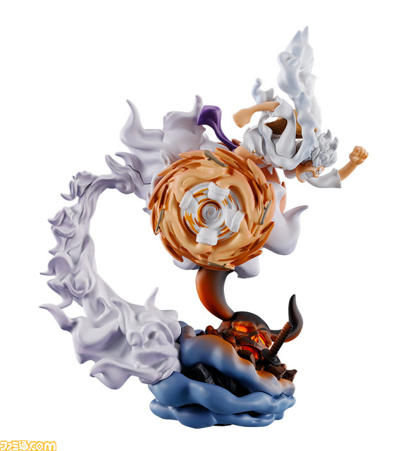 『ワンピース』“ギア5”ニカルフィのジオラマフィギュアが2月上旬に登場。カイドウとの激戦シーンなどが卓上サイズで立体化