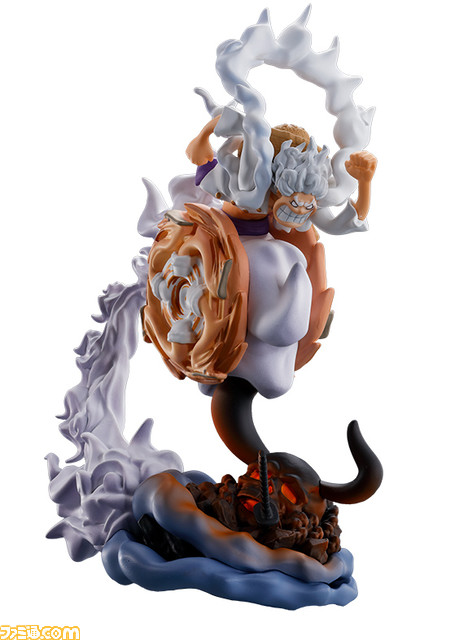 『ワンピース』“ギア5”ニカルフィのジオラマフィギュアが2月上旬に登場。カイドウとの激戦シーンなどが卓上サイズで立体化