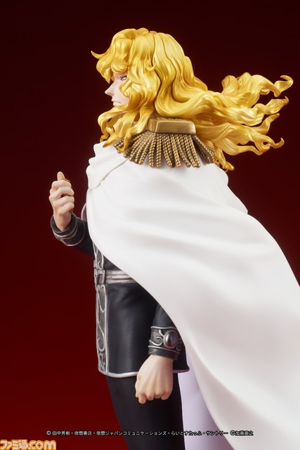 『銀河英雄伝説』皇帝ラインハルトがフィギュア化。豪奢な金髪や蒼氷色の瞳が忠実に再現。ロケットペンダントを持つ姿が美しい