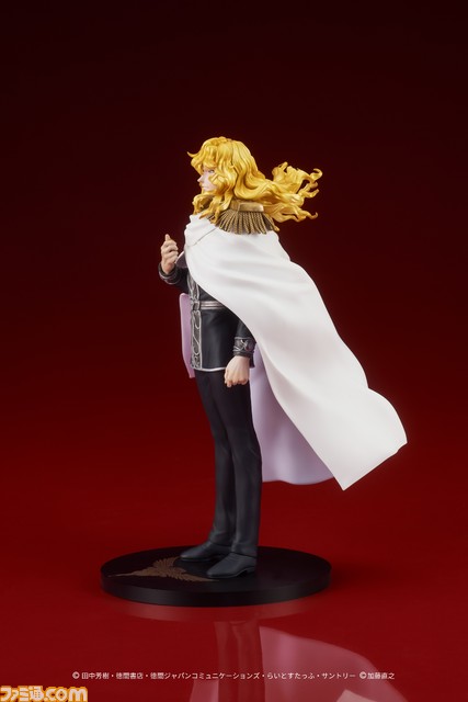 『銀河英雄伝説』皇帝ラインハルトがフィギュア化。豪奢な金髪や蒼氷色の瞳が忠実に再現。ロケットペンダントを持つ姿が美しい