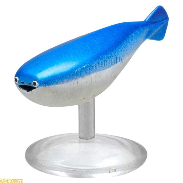 サカバンバスピスのミニチュアフィギュアがカプセルトイで発売。ノーマル、ブルー、グリーン、ピンクの4色を台座とボールチェーンの2タイプで展開