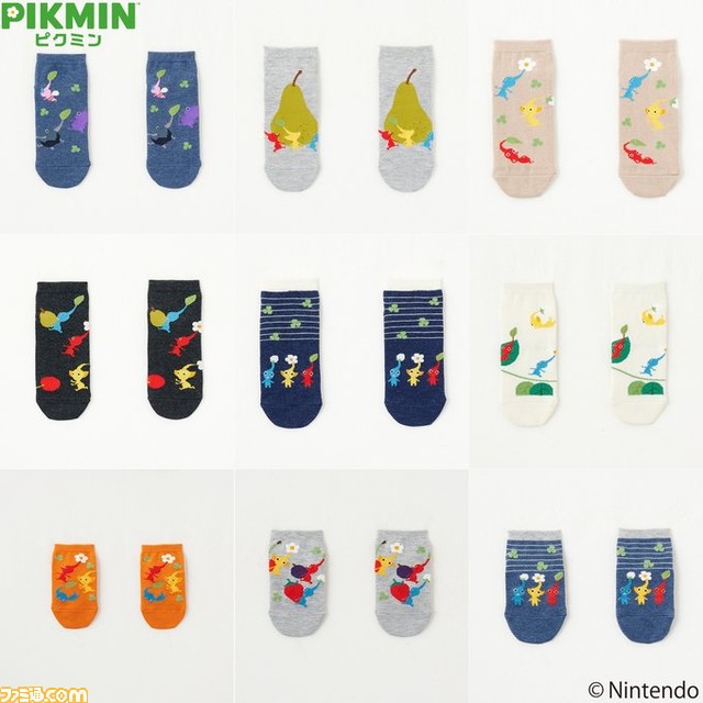 【ピクミン】デザインのソックスがしまむらオンラインストアで本日（2/21）より予約受付中。キッズ・レディース・メンズの30種が登場